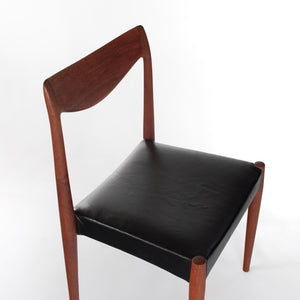 Bambi Teak Chair with Italian Leather by Rolf Rastad & Adolf Relling for Gustav Bahus of Norway.